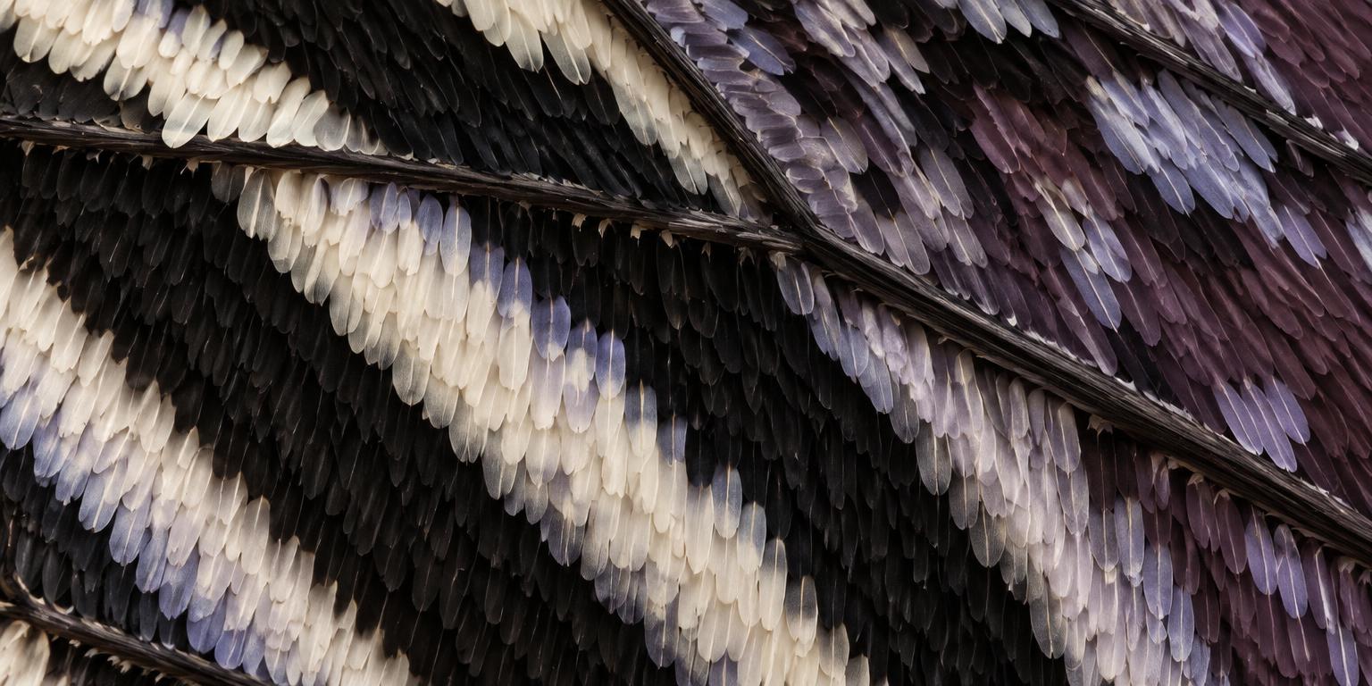 Macro detail of butterfly wing scales